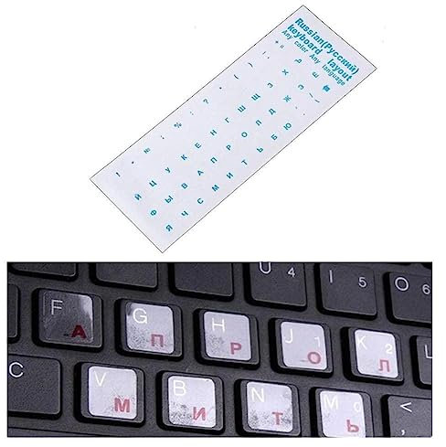Universal Clear Russian Keyboard Sticker Language Alphabet Black White Label For Computer Accesso Laptop Protection X7Z4 Dust PC