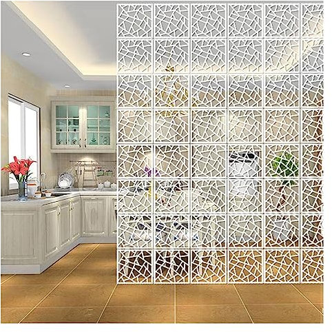 Raumteiler hängend Raumtrenner DIY-Raumteiler zum Aufhängen in der Küche, weiß, PVC-Panel, Trennwand, Trennwand, Dekor für Wohnzimmer, Esszimmer, Schlafzimmer, Hotel, Bar, Terrasse, 1–30 Stück optiona