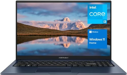 ASUS 2023 Vivobook 15 Laptop, 15.6 FHD Display, Intel Core i3 1215U up to 4.4GHz, 16GB DDR4 RAM, 1TB SSD, Intel UHD Graphics, Wi-Fi, Bluetooth, Windows 11 Home in S Mode, Quiet Blue