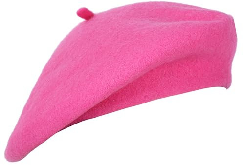 Umeepar Damen Wolle Französischen Baskenmütze (Rosa)