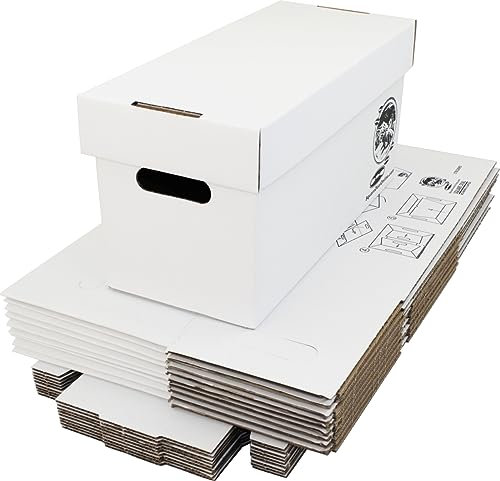 Square Deal Recordings & Supplies 7 45rpm Vinyl Record Storage Box - Heavy Duty Cardboard with Removable Lid - Holds up to 200 7 Records - 10 Boxes #07BC09HD