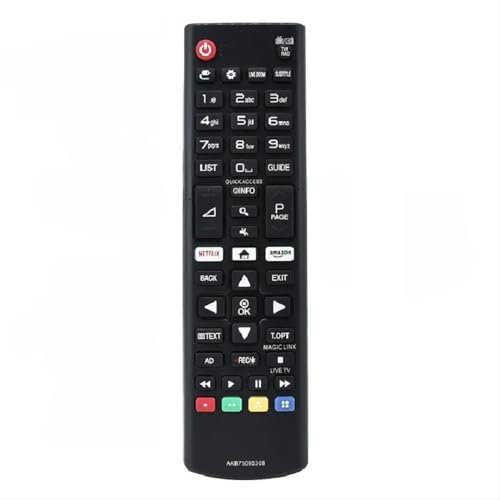 BARAC Telecomando di ricambio per LG TV AKB75095308 Regolazione per vari TV Ultra HD con Netflix Amazon Pulsanti 43UJ6309 49UJ6309 60UJ6309 65UJ6309, nessuna configurazione richiesta