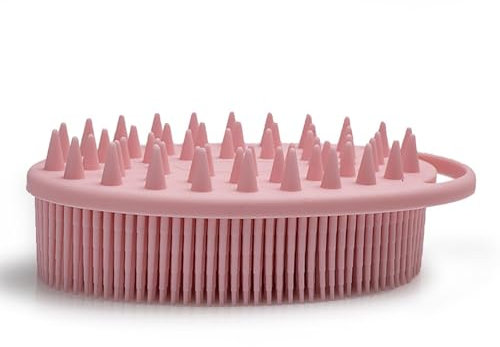 EaUso Silicone Shower Brush Body Scrubber, 2 in 1 Body Brush And Scalp Brush for Shower, Handheld Clean Skin Brush for Women And Men (Color : D1)