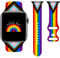 Correas Rainbow Pride compatibles con Apple Watch Band de 1.496 pulgadas, 1.575 pulgadas, 1.614 pulgadas, correas de silicona compatibles con iWatch Series SE 7, 6, 5, 4, 3, 2, 1, para mujeres y