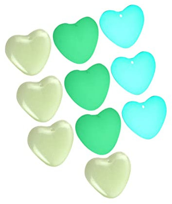 STOBOK 10 Stk Seelenfrieden Peach Heart Pendant Als Erinnerungsgeschenke Herzanhänger Aus Stein Diy Jewelry Making Leuchtender Anhänger Kieselsteine, Herzförmig Schmuck Kristall Natürlich