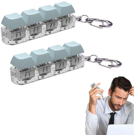 begel 2 Tastatur-Tasten-Fidget-Spielzeug | 4-Tasten-Tastatur-Spielzeug zum Stressabbau für Erwachsene | Mechanisches Schalter-Fidget-Spielzeug