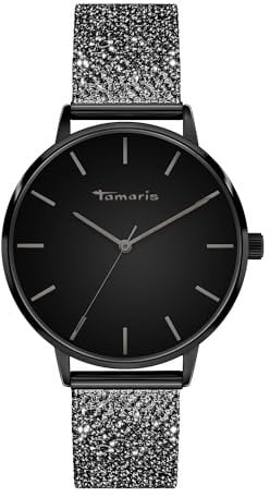 Tamaris Damen Analog Quarz Uhr mit Edelstahl Armband TT-0150-MQ