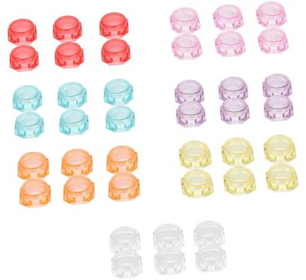 Baluue 40St Cremes flasche Halbmond löffel Sahnebehälter runde klare Gläser klare Perlen aufbwahrungs-box aufbewahrungskorb kosmetisches Spenderglas Topf mit Gesichtscreme Plastik