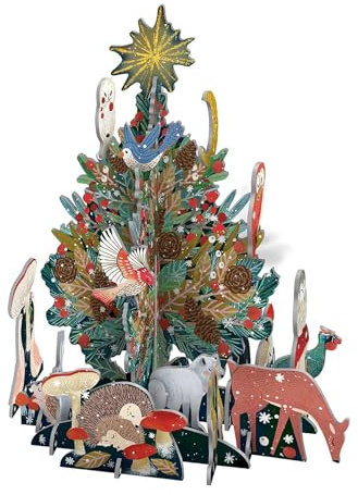 Beneath the Tree 3D Pop & Slot Christmas Advent Calendar | Pop-up Animal Freestanding Advent Calendar