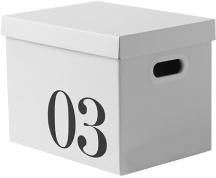 OPPWONG Umzugskartons, Wohnheim-Karton, Großes Fassungsvermögen, Aufbewahrungsorganisator, Aktenbox, Boxen für Verpackungen, Umzug, mit Deckel für die Aufbewahrung von Büchern und (Nr. 3