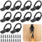 NINGYER 10 Pezzi D Anello di Ancoraggio, Ganci Ad Anello a D Carico 400 Chilogrammi, con 20 Viti per Fissare Carichi in Auto, Kayak, Rimorchi (Nero)