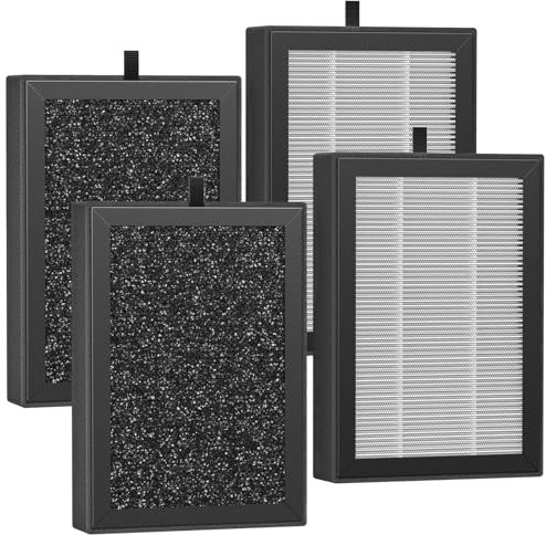 4 Pack LV-H128 Replacement Filter Compatible with LEVOIT LV-H128 and LV-H13EU Air Purifier, 3-IN-1 Efficient Filtration HEPA Replacement Filter, Replace LV-H128-RF & LV-H13EU-RF