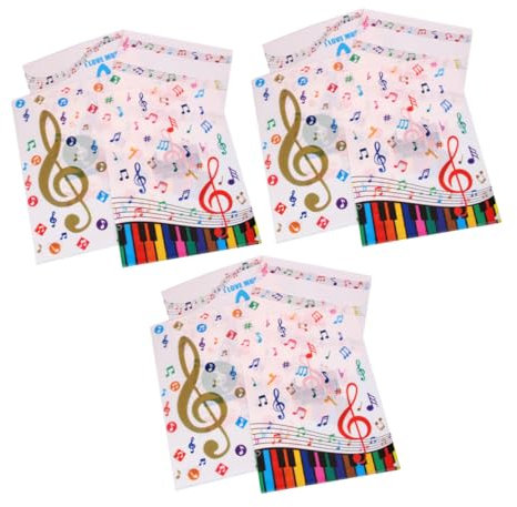 NUOBESTY Dokumentenhalter Mit Musiknoten-muster A4 Akkordeon-aktenordner Pvc-blattschutz Für Effiziente Papieraufbewahrung
