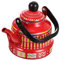 PRETYZOOM Théière En Émail Pour Une Personne Style Ancien Motif Géométrique Style Cloche