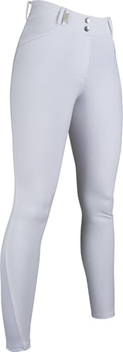 HKM Women's Monaco Crystal sili. Full seat Riding Breeches, White, 24