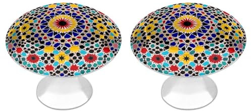 LOKLNEYK Drawer Handle Moroccan Color Round Drawer Knob Handle Pulls for Cabinet Doors for Cupboard, Dresser, Closet and Bathroom, Modern Cabinet Hardware for Cabinets