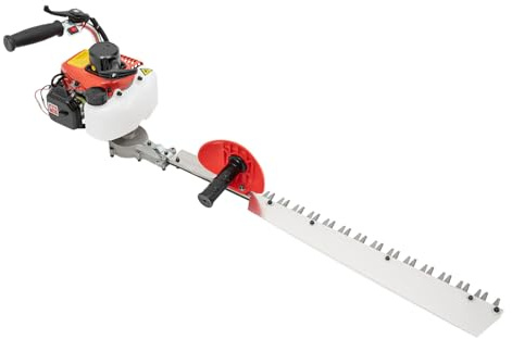 Bensin häcksax, 22,5 cc 2-takts buskskärare med skyddsglasögon och handskar, 70 cm skärlängd, 0,5 l bränsletank kapacitet, trädgårdsbusktrimmer