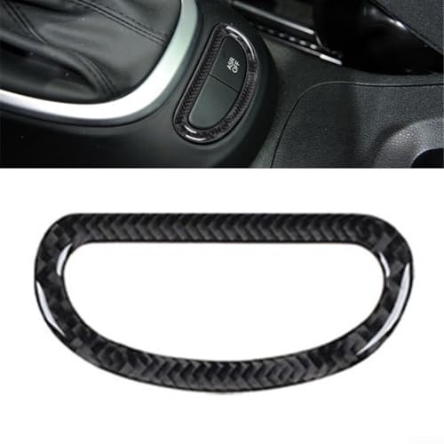 Qualoramall Adesivo in fibra di carbonio per pannello interruttore per Fiat 500L 2014 – 2017, nero