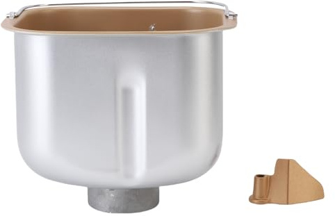 Cloimei Stainless Steel Bread Machine Baking Bucket Non Stick Coating Inner Pot Mixing Function Durable Replacement Part for Home Commercial Bakeries Bread Maker Accessory