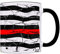 Tasse Feuerwehrmann USA Flagge Kaffeetasse Kaffeebecher Kaffeebecher 0077-schwarz