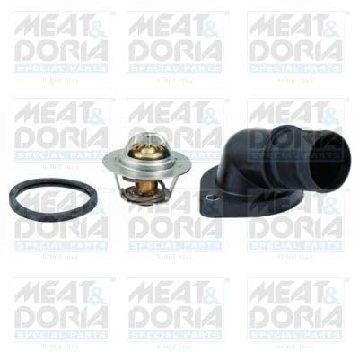 MEAT & DORIA 92229 Thermostat Kühlmittel Kühlwasserthermostat mit Dichtung 89°C Kompatibel mit CITROËN C3 I Schrägheck FC, FN 9635317280 00001336Q2 1336N1