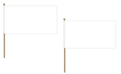 AZ FLAG Drapeau Unicolore Blanc 45x30cm HAMPE en Bois - Lot de 10 Drapeaux de Couleur Blanche 30 x 45 cm