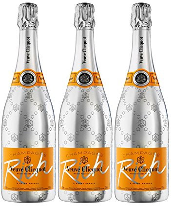 LOT 3 CHAMPAGNES VEUVE CLICQUOT RICH 75CL