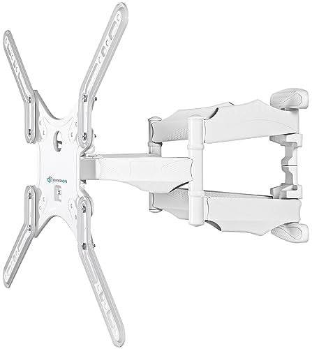 ONKRON Staffa a Muro per TV da 37 a 70 pollici - Sostegno TV Muro con Peso fino a 36,4 kg - Supporto a Parete per Televisore con VESA 100x100-400x400 / Porta TV Girevole e Inclinabile M5-W Bianco