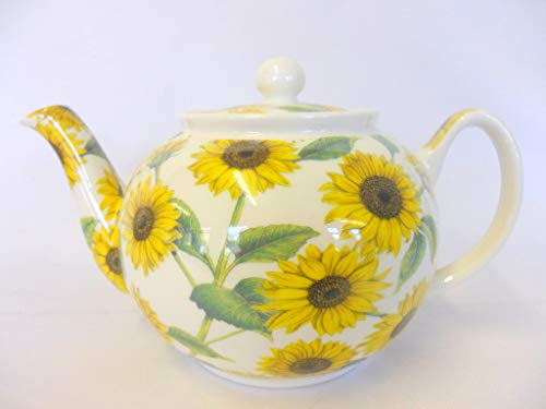 Heron Cross Pottery 2 cup teapot in sunflower design for The Abbeydale collection