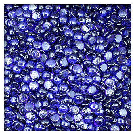 Kieskönig 1 kg Glasnuggets Glassteine Muggelsteine Mosaiksteine Tischdeko 17-19 mm Kobaltblau