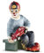 Gildeclown Deko Figur Clown Mein ganzer Stolz - Sammlerstück handbemalt - Höhe 12 cm - Auto Geschenk für Männer Geburtstag