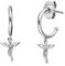 Engelsrufer Damen Ohrring Stecker Bicolor aus Sterling Silber in silber und roségold - Steckverschluss - besetzt mit 50 weißen Zirkonia Steinen -nickelfrei - 9mm
