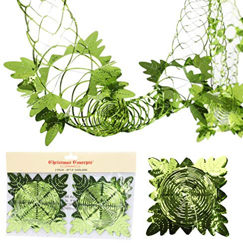 Christmas Concepts® Pack Of 2-9ft Garland Festive Hanging Decorations - Christmas Decorations (MINT GREEN)