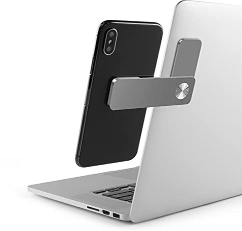 POHOVE Laptop Handy Halter, Verstellbar Laptop Seite Halterung Clip, Laptop Ständer Computer Monitor Expansion Halterung, Faltbar Magnetisch Smartphone Halter Ständer, Improve Büro Leistungsfähigkeit