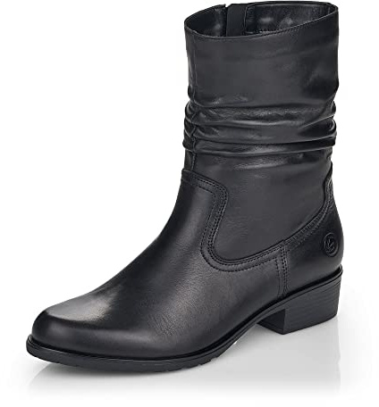 Remonte Damen Klassische Stiefeletten D6886, Frauen Stiefeletten,lose Einlage,flach,Boots,Stiefel,Bootee,Booties,halbstiefel,schwarz,36 EU / 3.5 UK