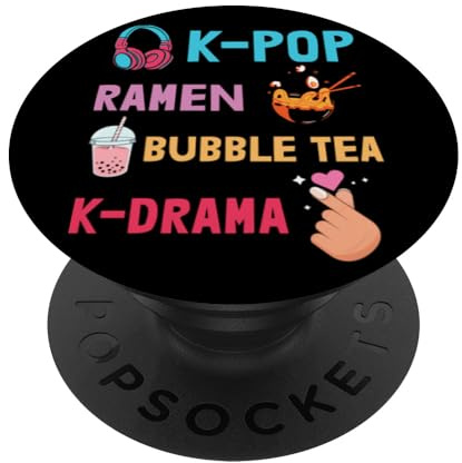 K-Pop Ramen Bubble Tea K-Drama Kpop K pop Finger PopSockets Klebender PopGrip