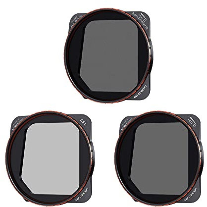 K&F Concept DJI Mavic 3 Filter Set,Polfilter(CPL Filter), Variabler ND Filter ND2-32(1-5 Stop),Black-Mist 1/4 Filter&Variable ND2-ND32 2-in-1-Funktion kompatibel mit DJI Mavic 3、DJI Mavic 3 Cine
