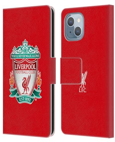 Head Case Designs Officially Licensed Liverpool Football Club Red 1 Crest 1 Leather Wallet Case Compatible With Apple iPhone 14