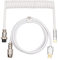EPOMAKER Puff Aviator Câble USB type C amovible pour clavier de jeu mécanique pour Mac/Win/Gamers, Convient pour RT100/TH68 PRO/TH80 PRO/TH96/TH80 SE/CIDOO V65, etc. (Puff White)