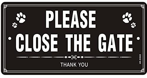Please Close the Gate Sign Reflective Aluminum - 15x30cm, Outdoor Waterproof, UV Resistant, Durable