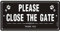 Please Close the Gate Sign Reflective Aluminum - 15x30cm, Outdoor Waterproof, UV Resistant, Durable