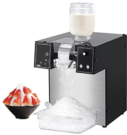 Electric Snow Flake Ice Machine,1000W Commercial Ice Maker Machine,Automatic Snow Cone Maker Crusher Machine,Tabletop Electric Snow Cone Maker,Electric Ice Crusher for Restaurants, Bars