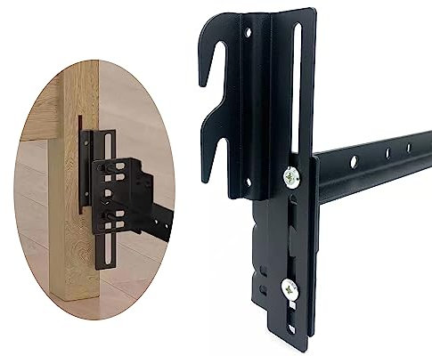 ZhouDaShu Headboard Adapter Brackets, Bed Frame Hooks, Headboard Brackets for Metal Bed Frame, Headboard Attachment Kit, 2Pcs Hook on Bed Frame, Headboard Connectors for Full to Queen