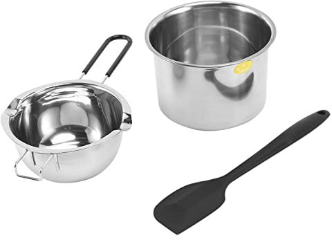 Wiedfedy Double Boiler Pot Set Stainless Steel Melting Pot with Silicone for Melting Chocolate,Soap,Wax,Candle Making