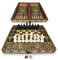 Neu 30 x 30 cm Holz Backgammon Tavla/Schachspiel/DAMA,Tavla,Original Intarsien Kunsthandwerk Handmade,Brett BK 301F mit 30 Holz Backgammon Steine und inkl. Plastic Schach Figuren
