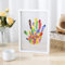 My Family Prints Set für Fußabdrücke, Familienhandabdrücke mit 4 Plexiglasplatten, 6 Farben, Pinsel, Radiergummi, Abdruck-Set für die ganze Familie, zum Basteln