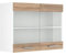 Vicco Hängeschrank R-Line, Wandhängeschrank, Sonoma/Weiß, 80 cm mit Glastüren