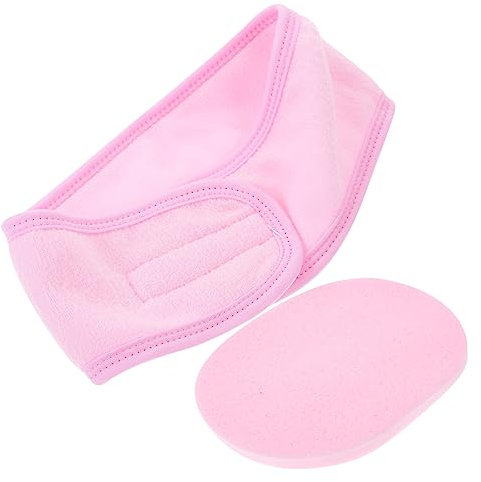 Housoutil 5 Sets Band Hautpflege Spa Stirnband Frauen Gesicht Schwämme Für Waschen Gesicht Und Make-up Haar Band