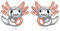 Axolotl Ohrring Halskette Schmuck Geschenke für Mädchen Frauen 925 Sterling Silber Nette Tier Huggie Hoop Ohrringe für empfindliche Ohren (Axolotl Stud)