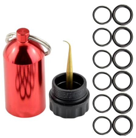 Gohemsun Tauch-O-Ring-Set, Tauch- -Tank-Schlüsselanhänger - -Tauchzylinder-Schlüsselanhänger mit O-Ring - Tragbarer Körper aus Aluminiumlegierung, 12-teiliges -Zubehör für die meisten